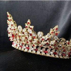 Red tiara bridal